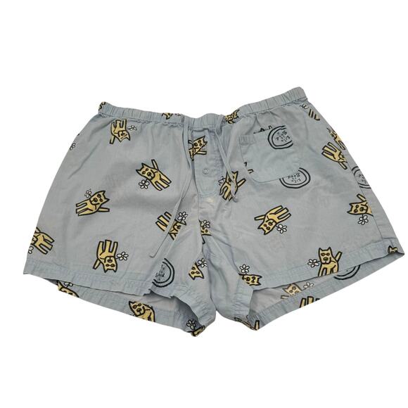 Life is Good Pajama Bottoms Drawstring Elastic Waist Dog Flower Size Small - Picture 1 of 5
